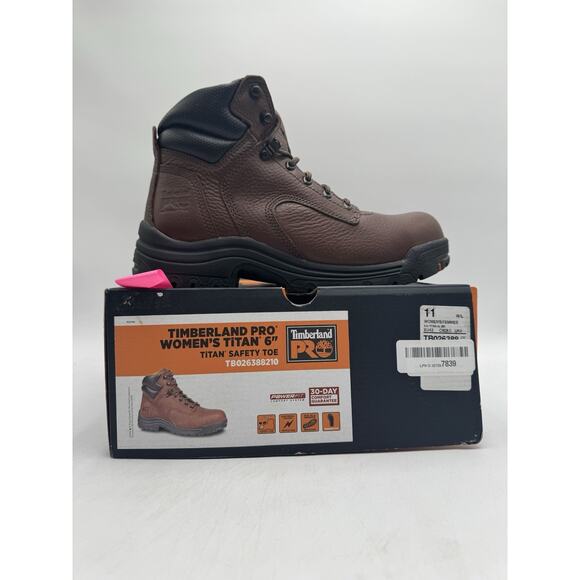 Timberland PRO TITAN 6" Women's NEW Safety Toe Work Boot Brown US Size 11 Wide - Picture 11 of 11